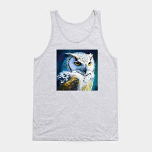 White Owl Design Tank Top